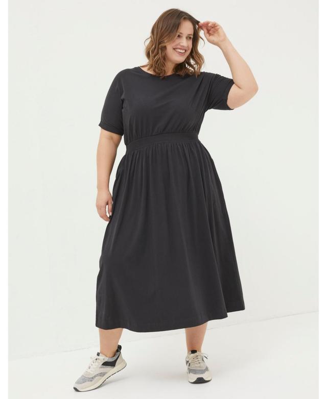 FatFace Womens Plus Size Navi Midi Jersey Dress Product Image