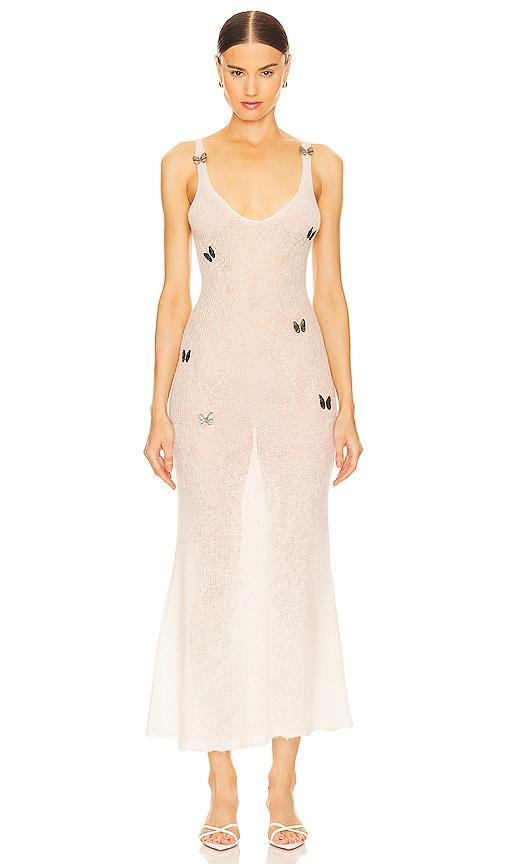 Aya Muse Maxim Dress in Ivory. - size M (also in L) Product Image