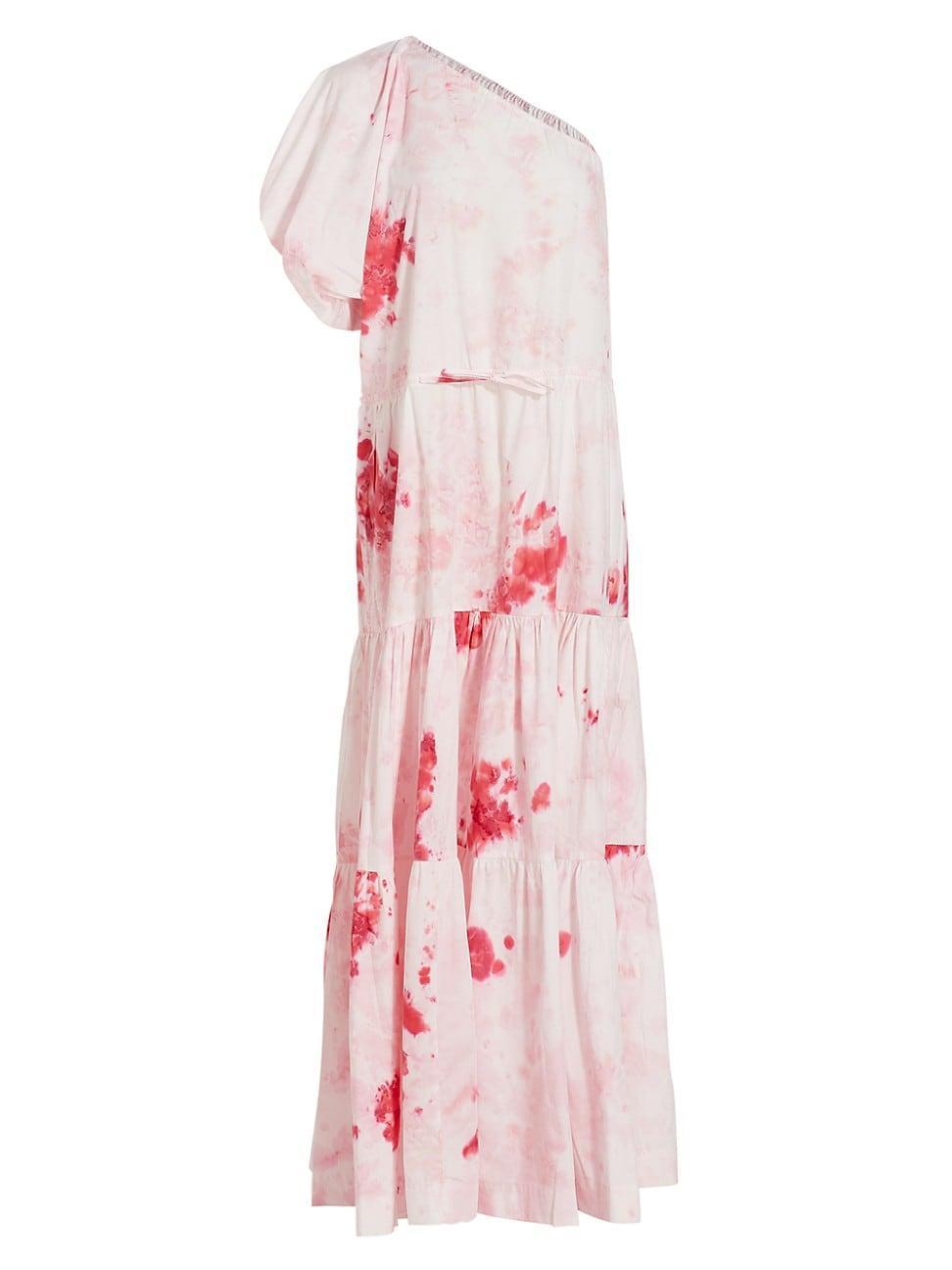 Womens Asymmetric Cotton Maxi Dress Product Image