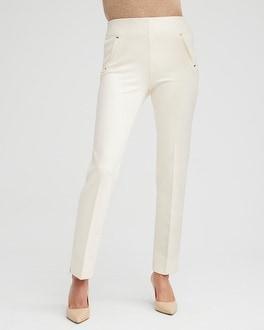 Juliet Ponte Trim Detail Ankle Pants Product Image