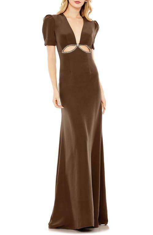 Womens leena Rhinestone Cutout Sheath Gown Product Image