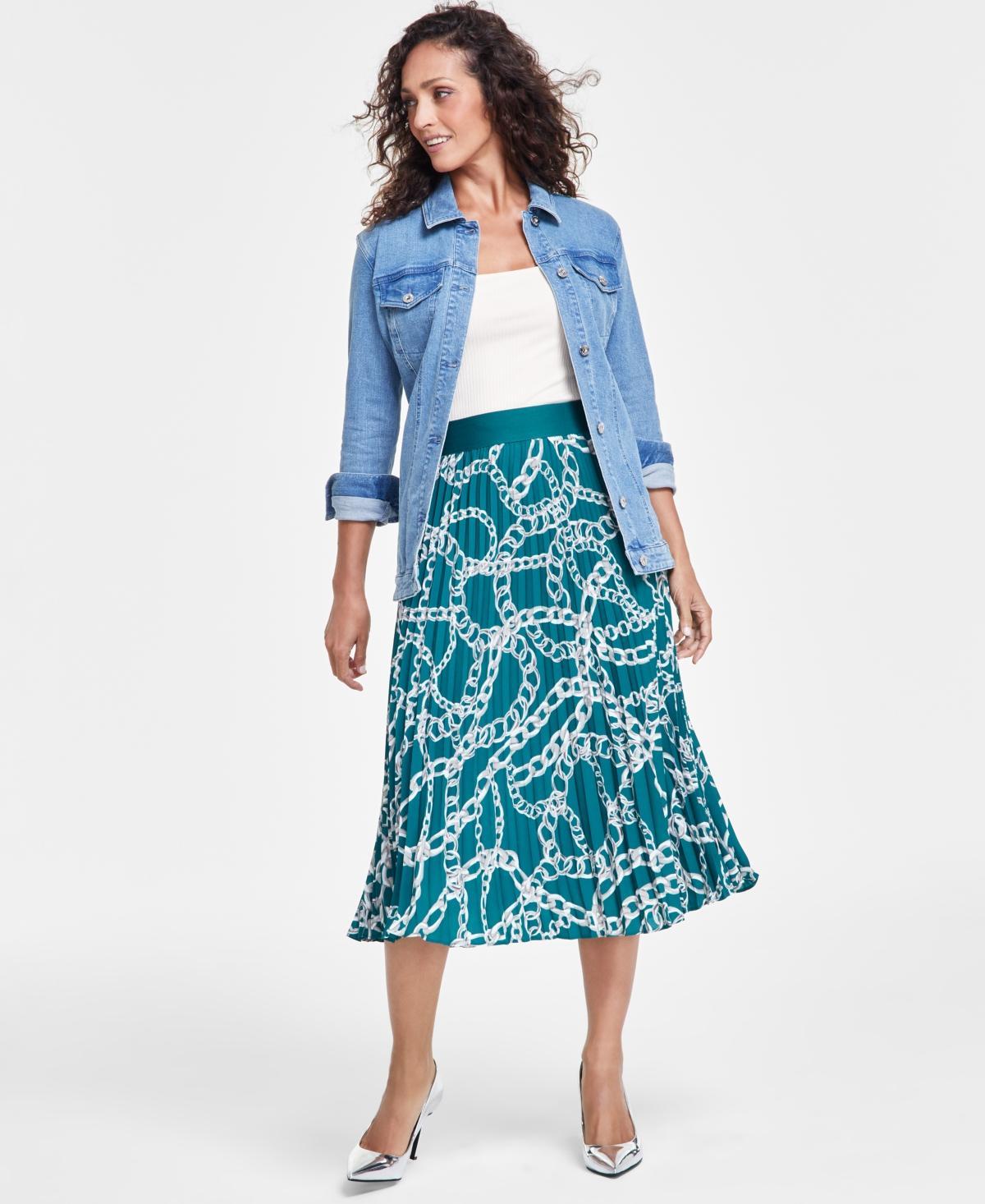 I.n.c. International Concepts Womens Pleated Midi Skirt, Created for Macys Product Image