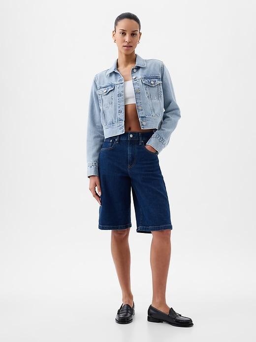 Cropped Icon Denim Jacket Product Image