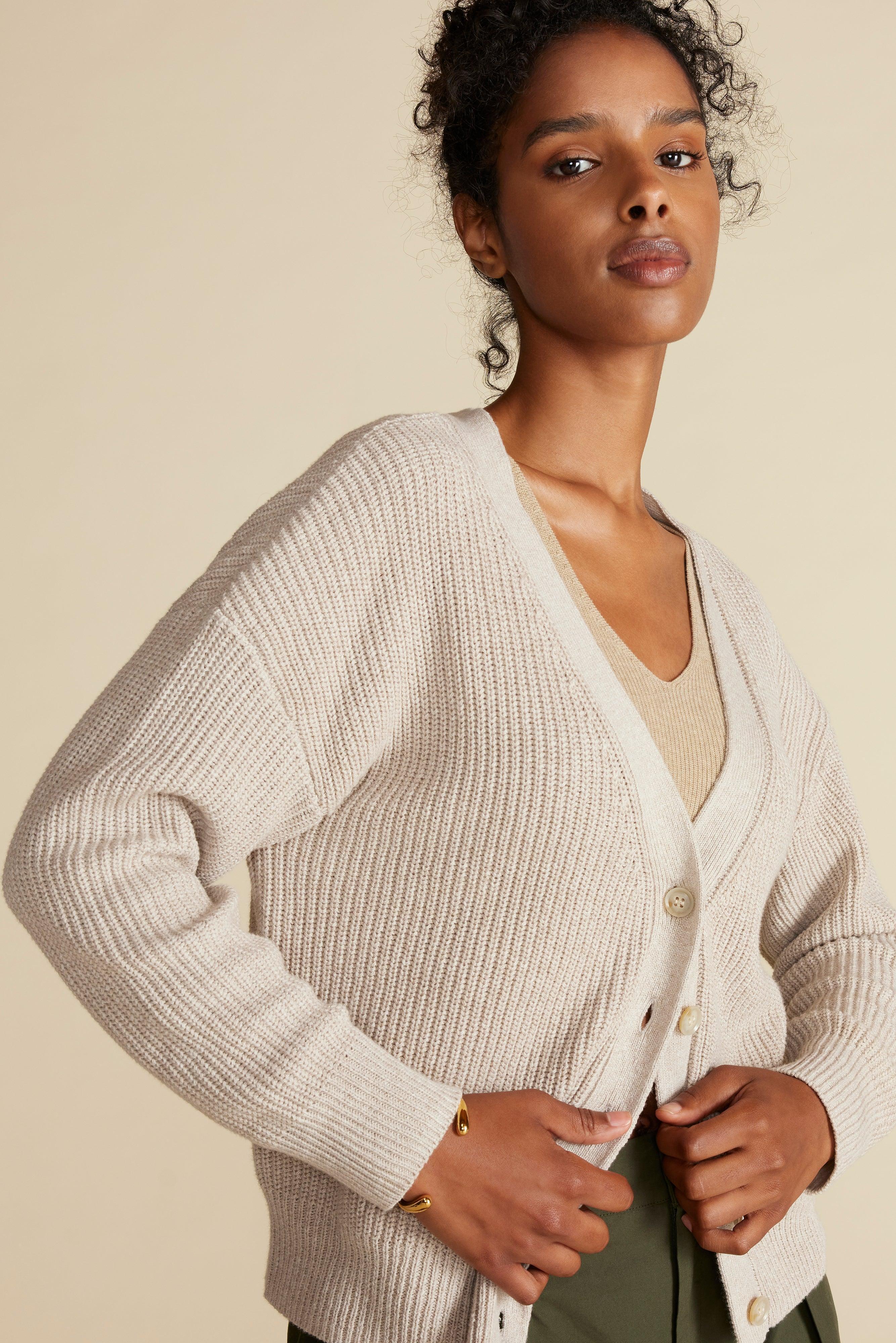 Palmer Cardigan Sweater - Oatmeal Product Image