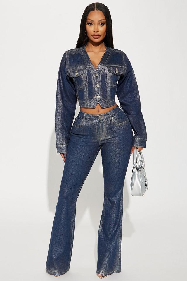 Like A Diamond Sparkle Bootcut Jeans - Dark Wash Product Image