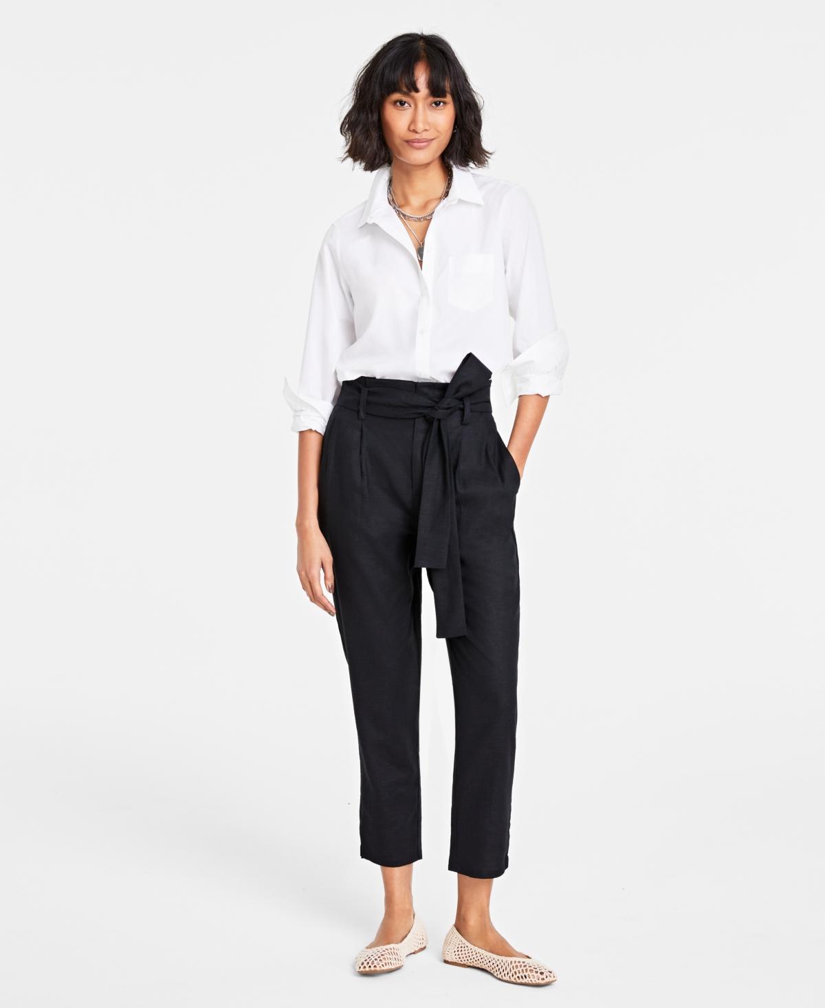 On 34th Womens Belted Paperbag Pants, Created for Macys Product Image