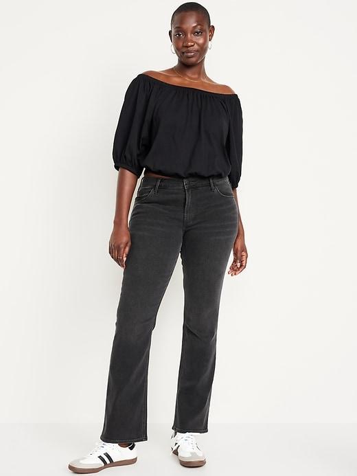 Mid-Rise Wow Boot-Cut Jeans Product Image