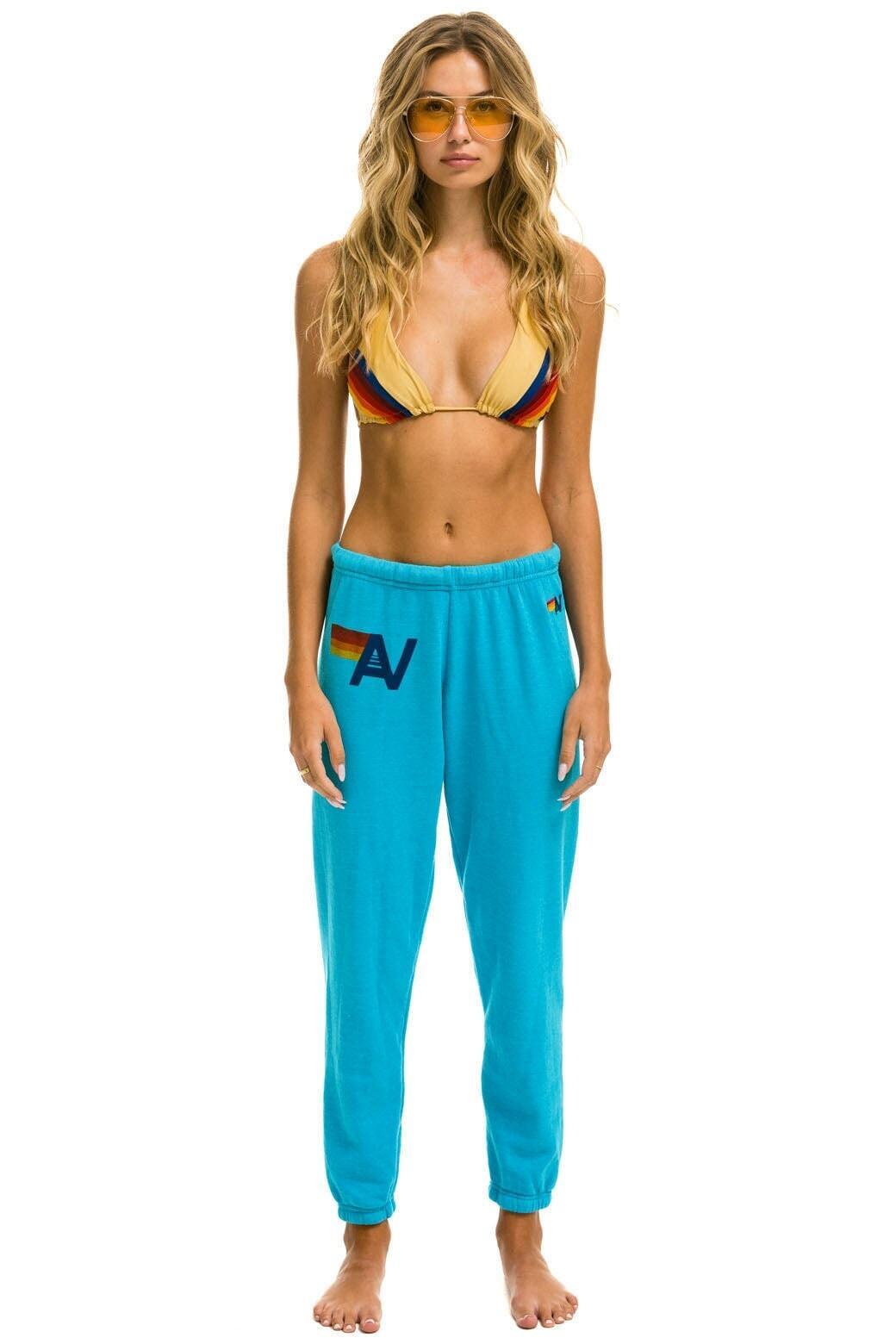 LOGO SWEATPANTS - NEON BLUE Female Product Image