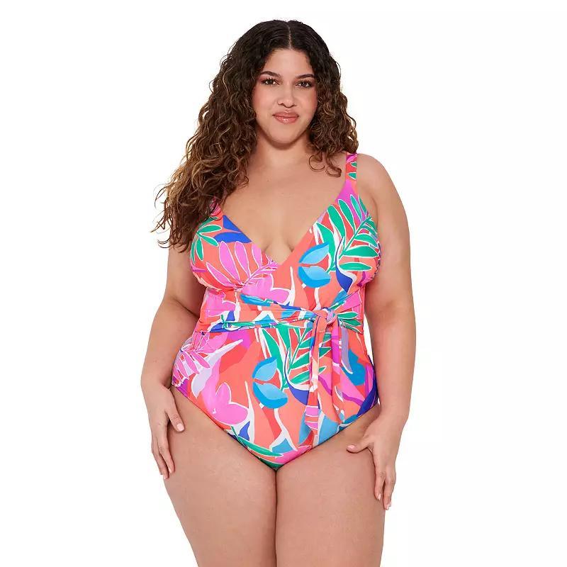 Womens Freshwater Sash Crossover One Piece Swimsuit Product Image