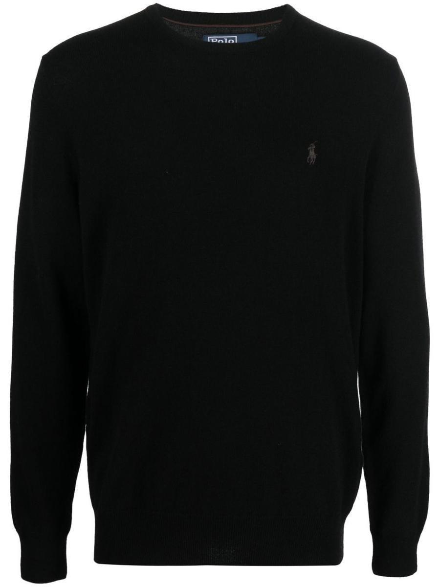 Long Sleeve Crew Neck Pullover Clothing In Black Product Image