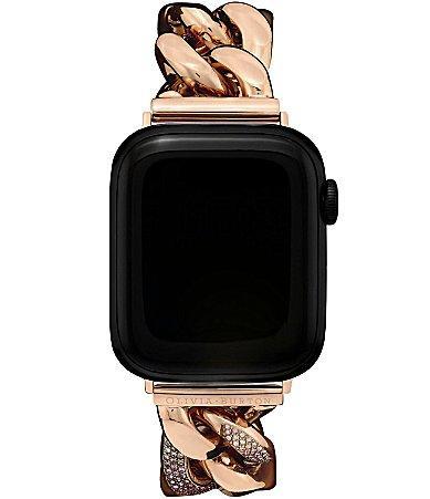 Olivia Burton Aurora Rose Gold-Tone Chain Bracelet Apple Watch Strap Product Image