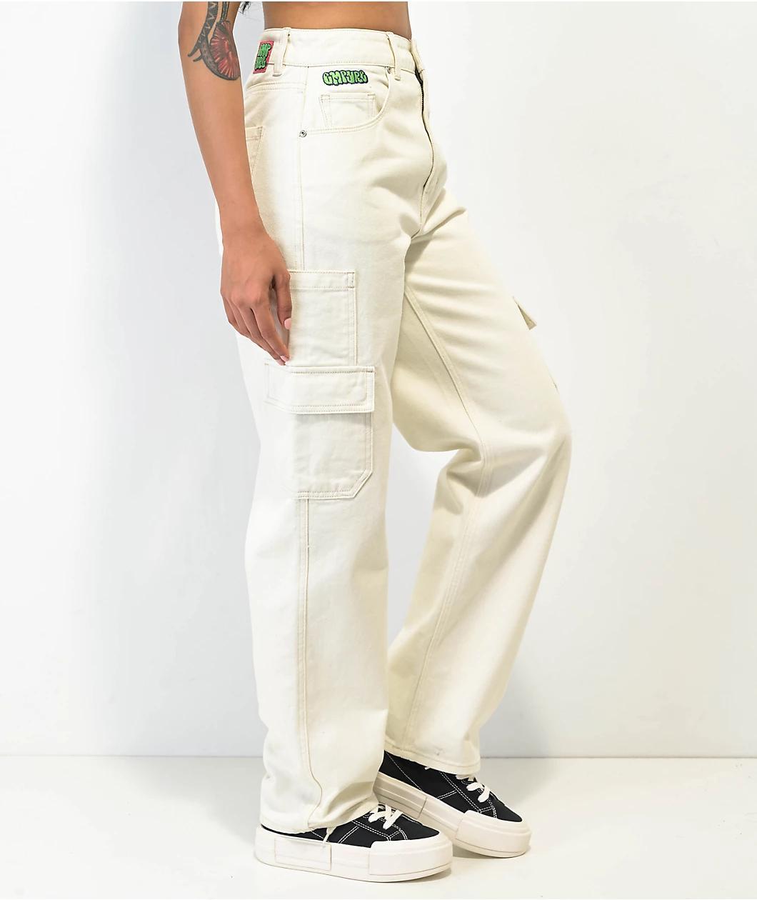 Empyre Tori White Cargo Skate Jeans Product Image