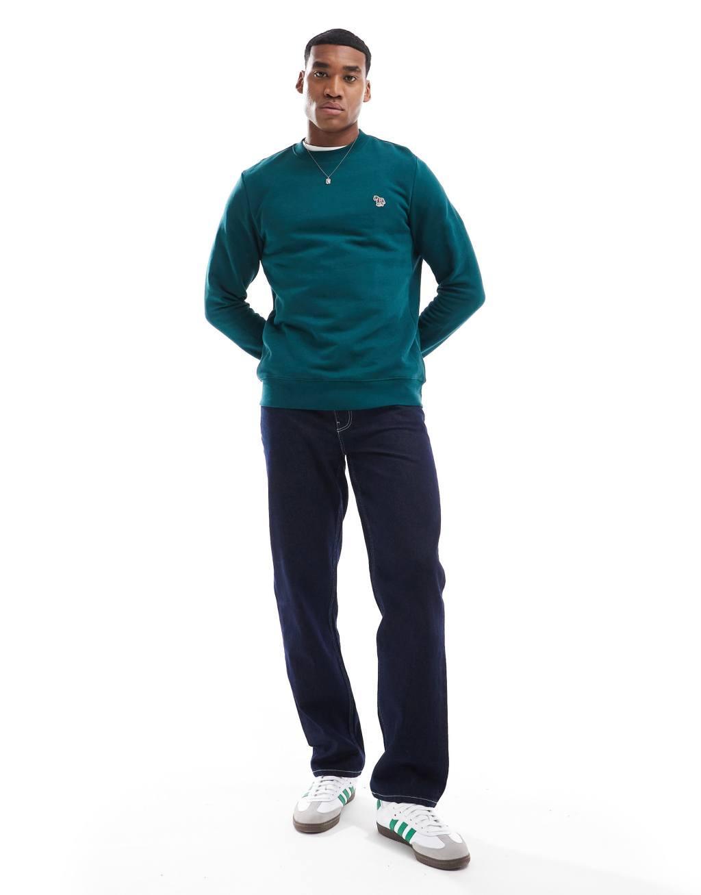 PS Paul Smith regular fit icon logo sweatshirt in teal Product Image