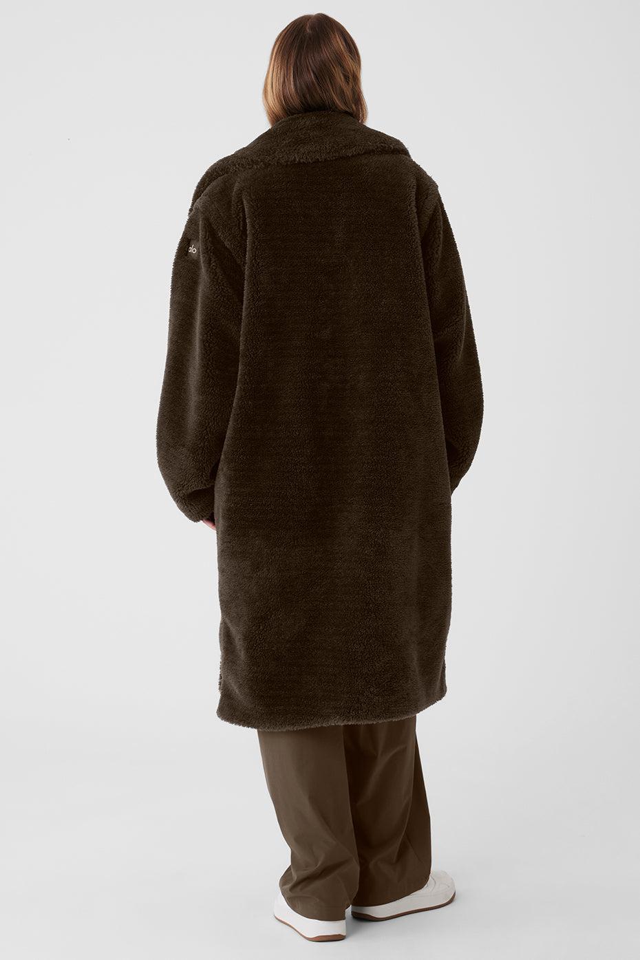 Oversized Sherpa Trench - Espresso Female Product Image