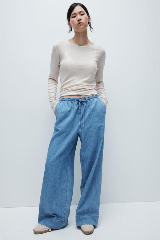 Denim Pull-on Pants Product Image