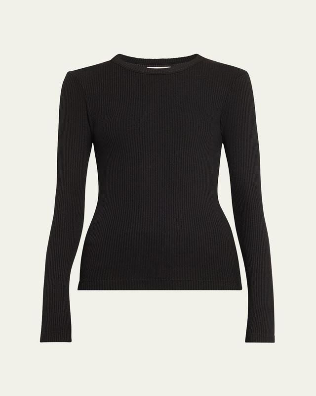 Bina Rib-Knit Crewneck Top Product Image