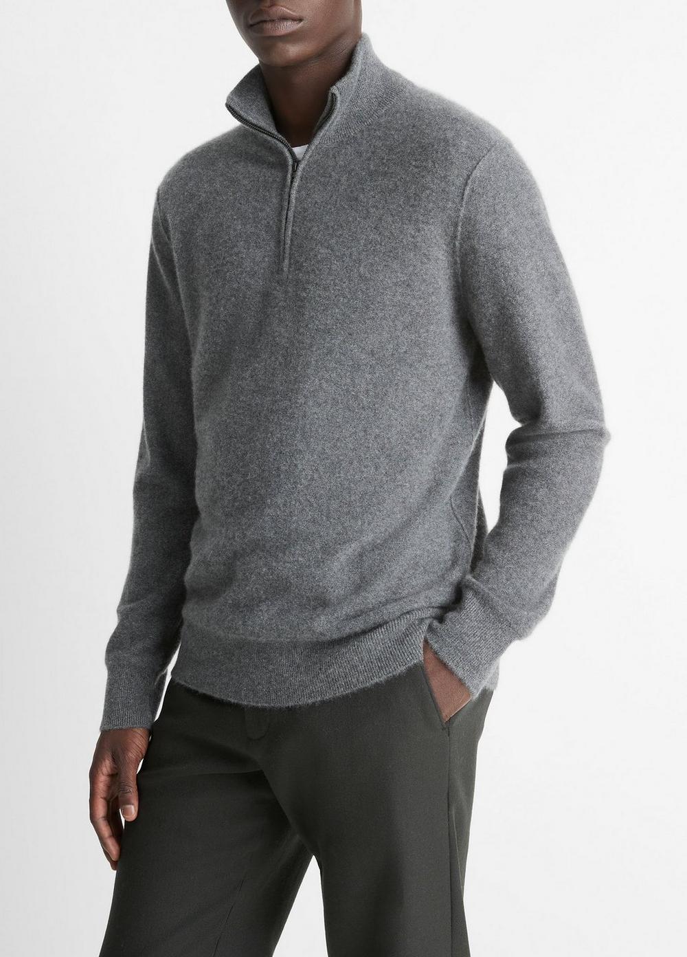 Plush Cashmere Quarter-Zip Sweater Product Image