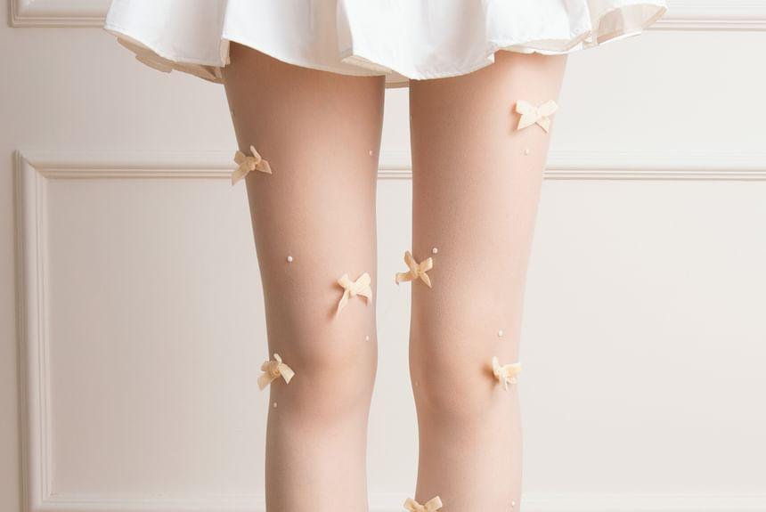 Bow Sheer Tights Product Image