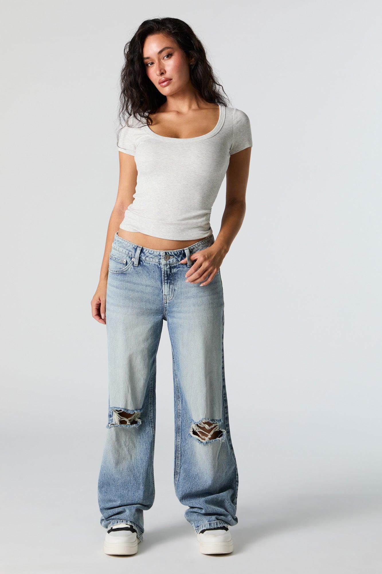 Low Rise Distressed Skater Jean Female Product Image