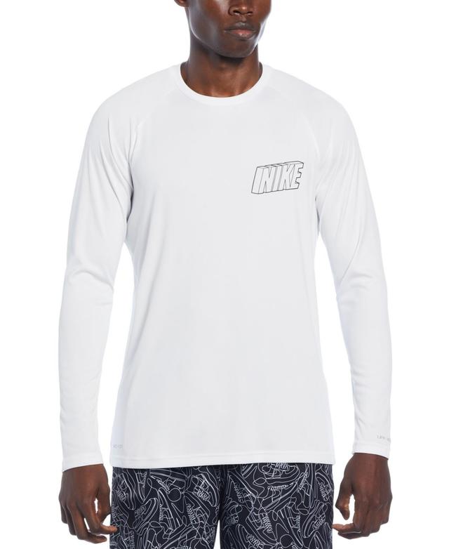 Nike Mens Swoosh At Sea Printed Long-Sleeve Hydroguard Rash Guard Product Image