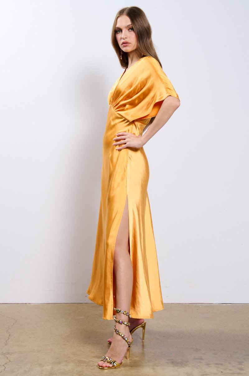 MAD IN LOVE SATIN MAXI DRESS Product Image