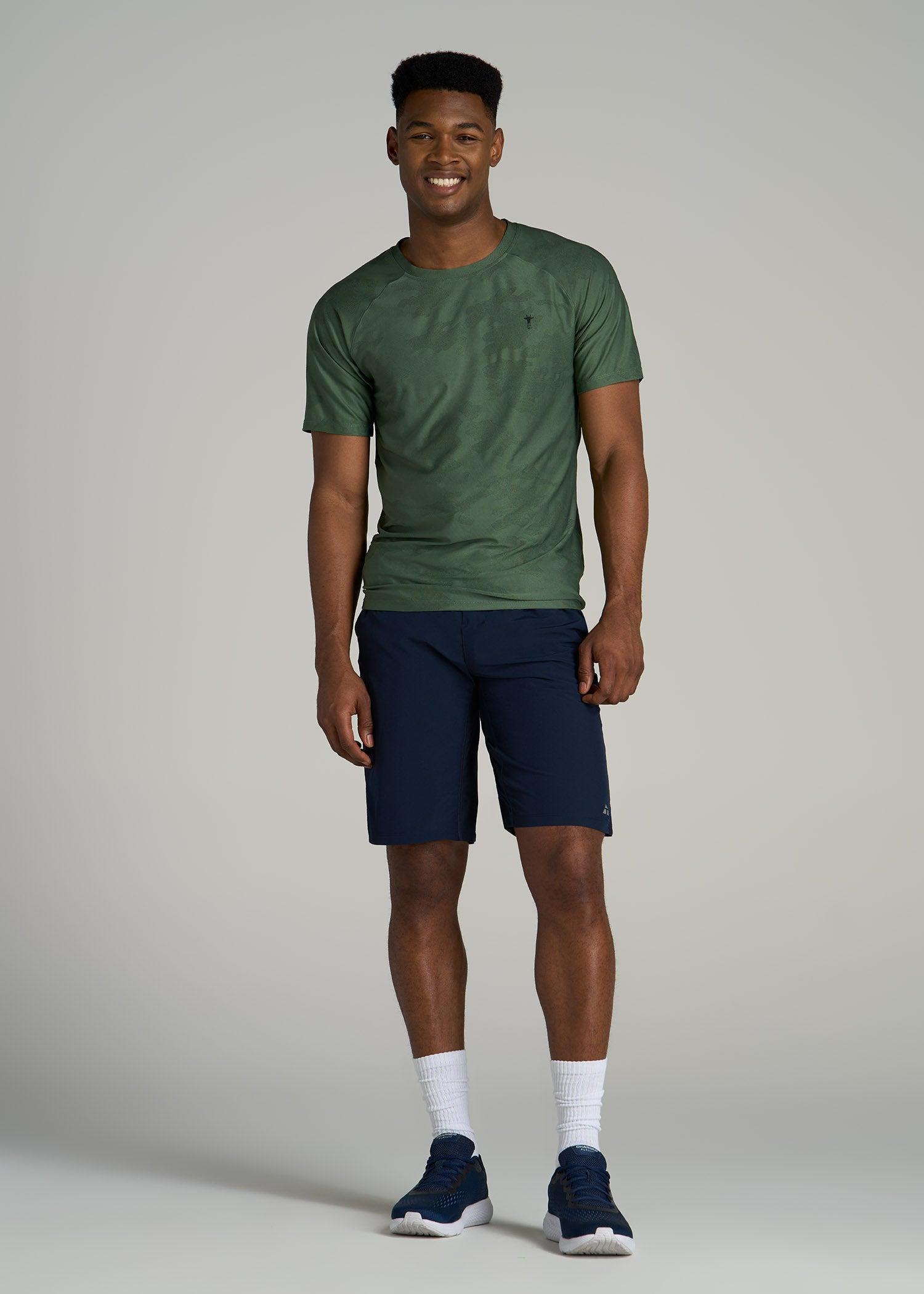 Raglan Training T-Shirt for Tall Men in Forest Green Male Product Image