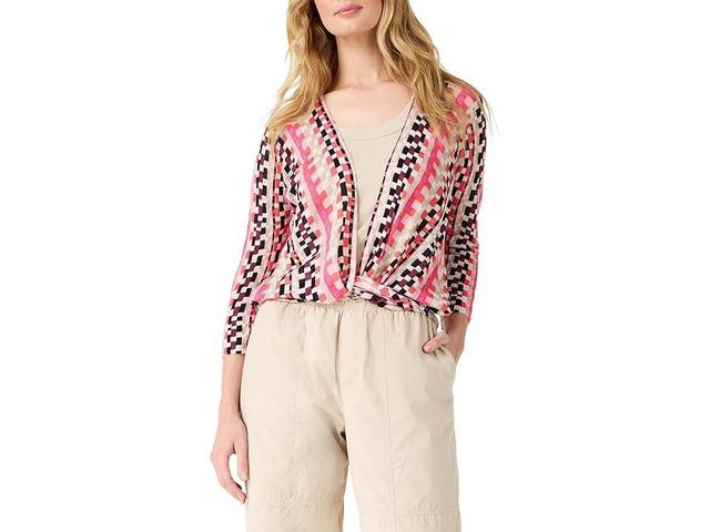 NIC+ZOE Petite Pixel Sunset 4-Way Cardigan Multi) Women's Sweater Product Image