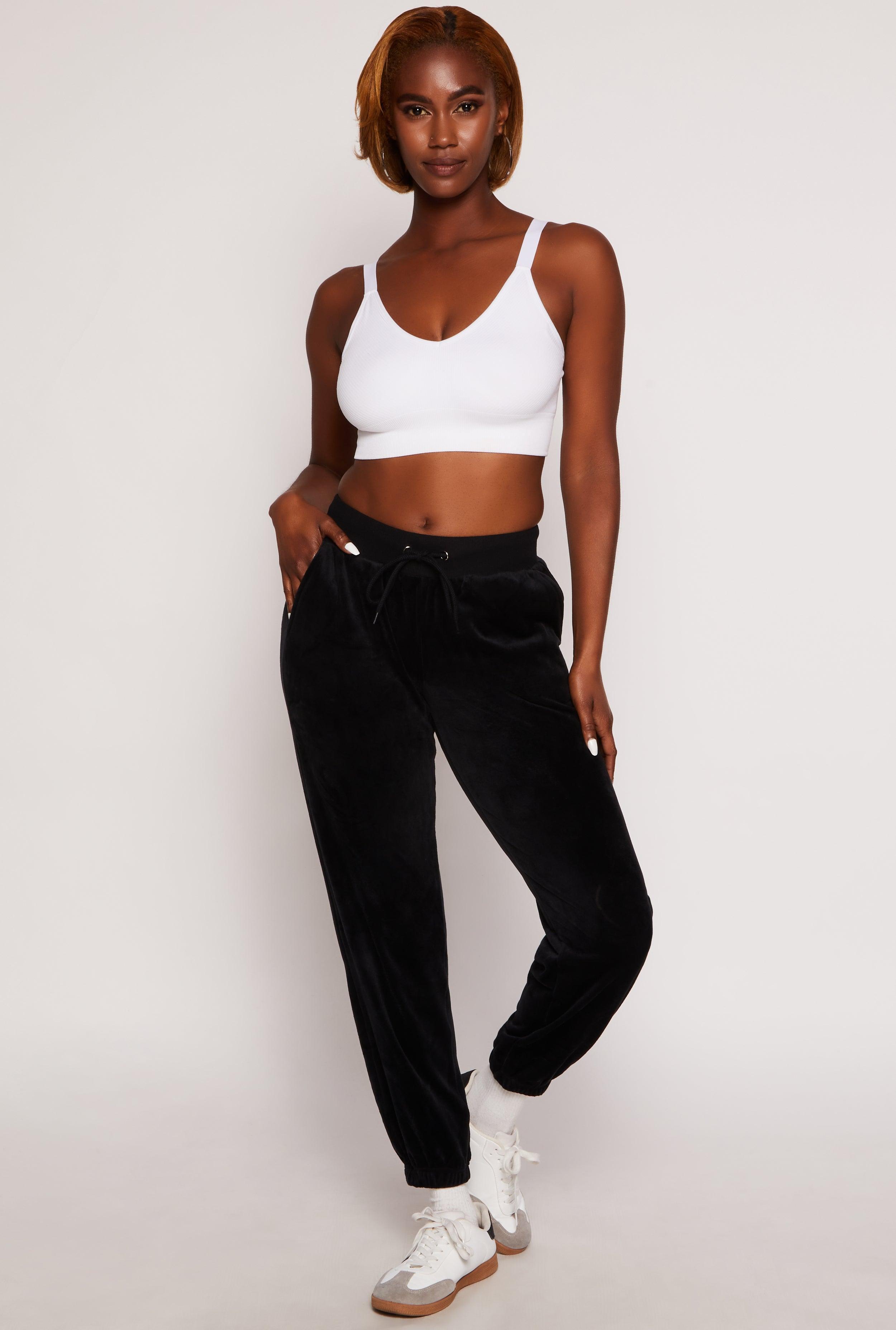 Womens Velour Drawstring Sweatpants Product Image