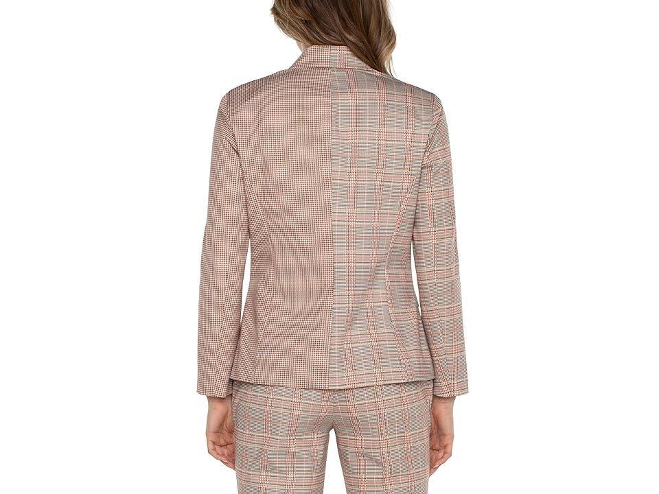 Liverpool Los Angeles Half N Half Plaid Double Breasted Blazer Product Image