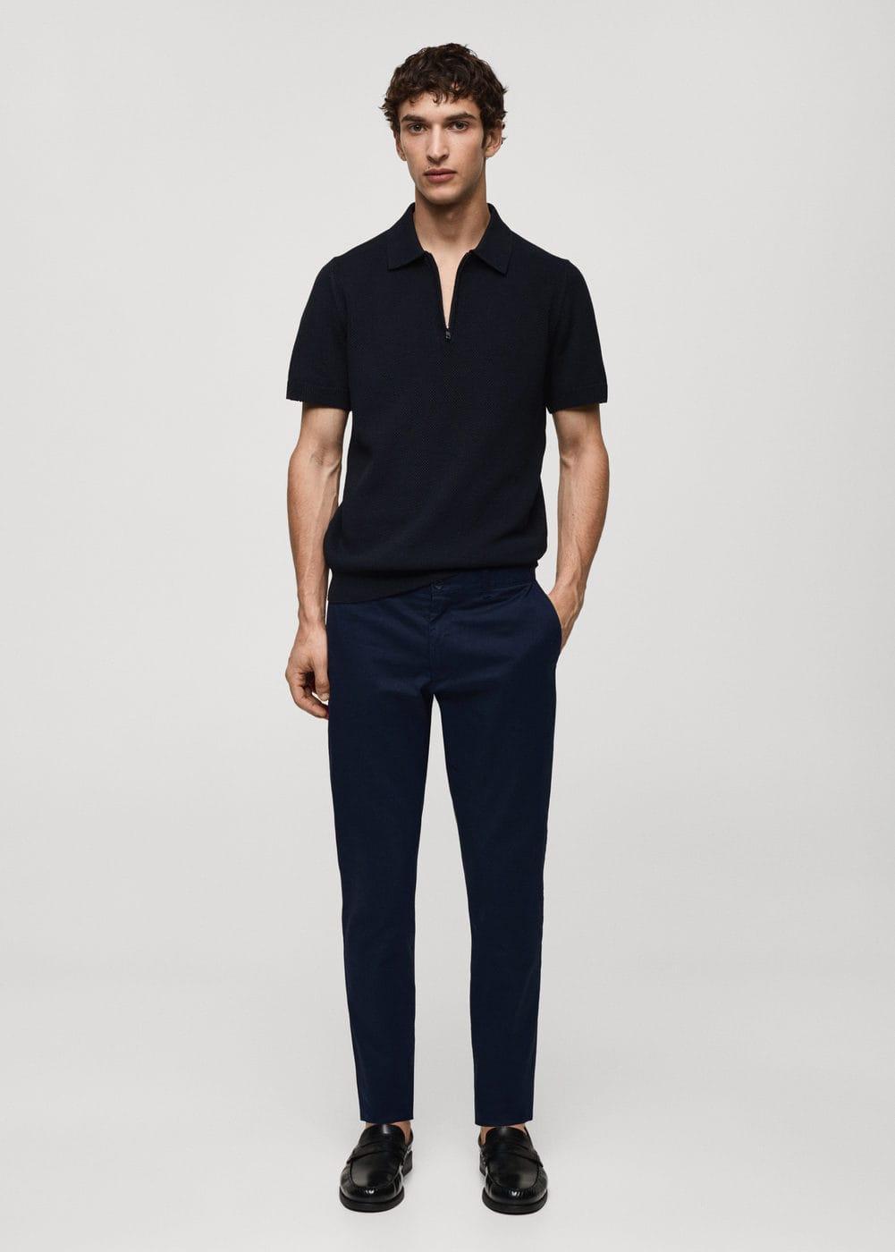 MANGO MAN - Slim fit serge chino trousers navyMen Product Image