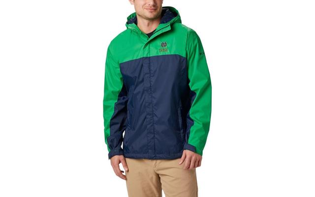 Columbia Notre Dame Fighting Irish Mens Glennaker Storm Jacket - Green Product Image