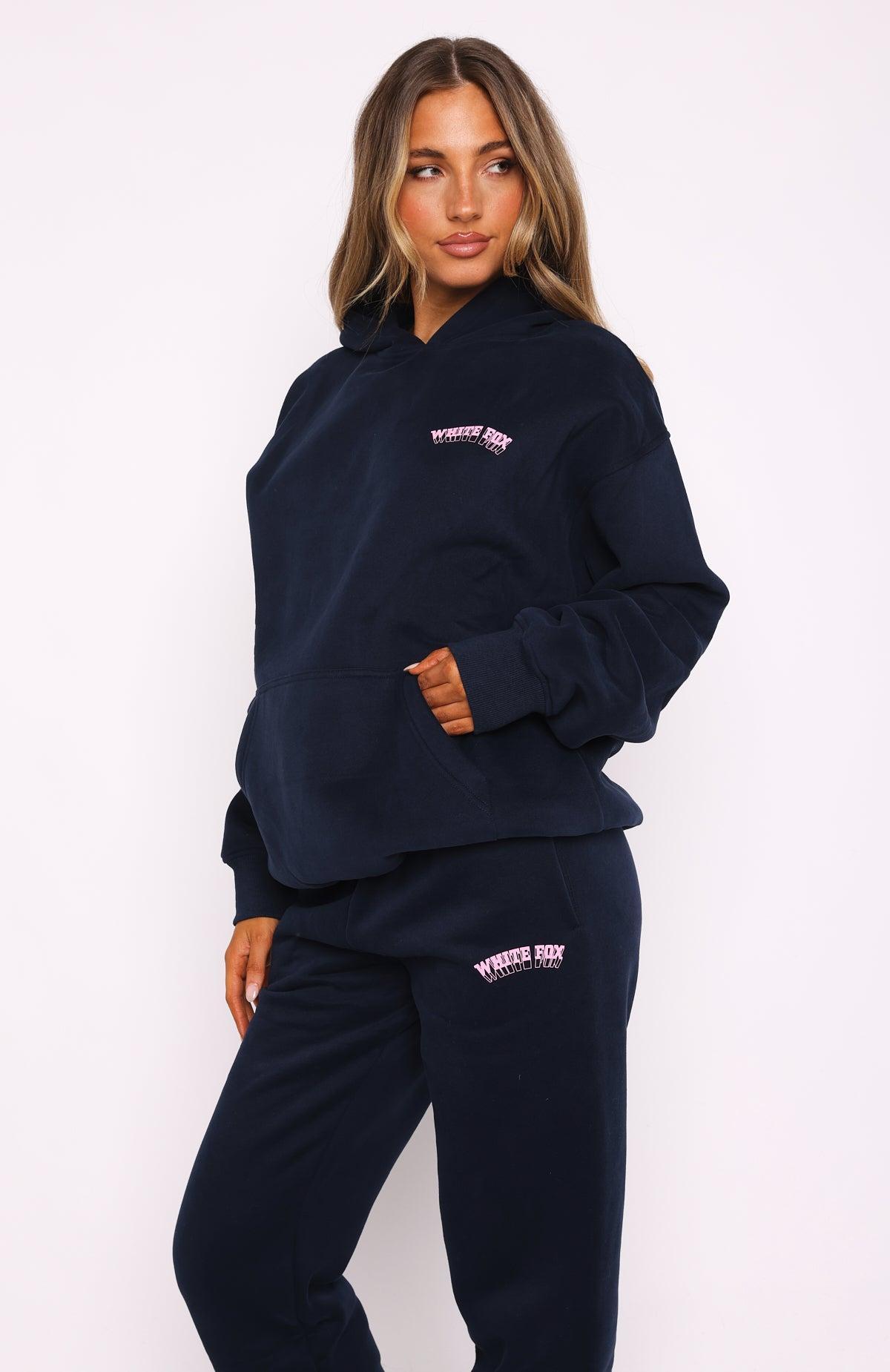 Out Of Line Oversized Hoodie Navy Product Image