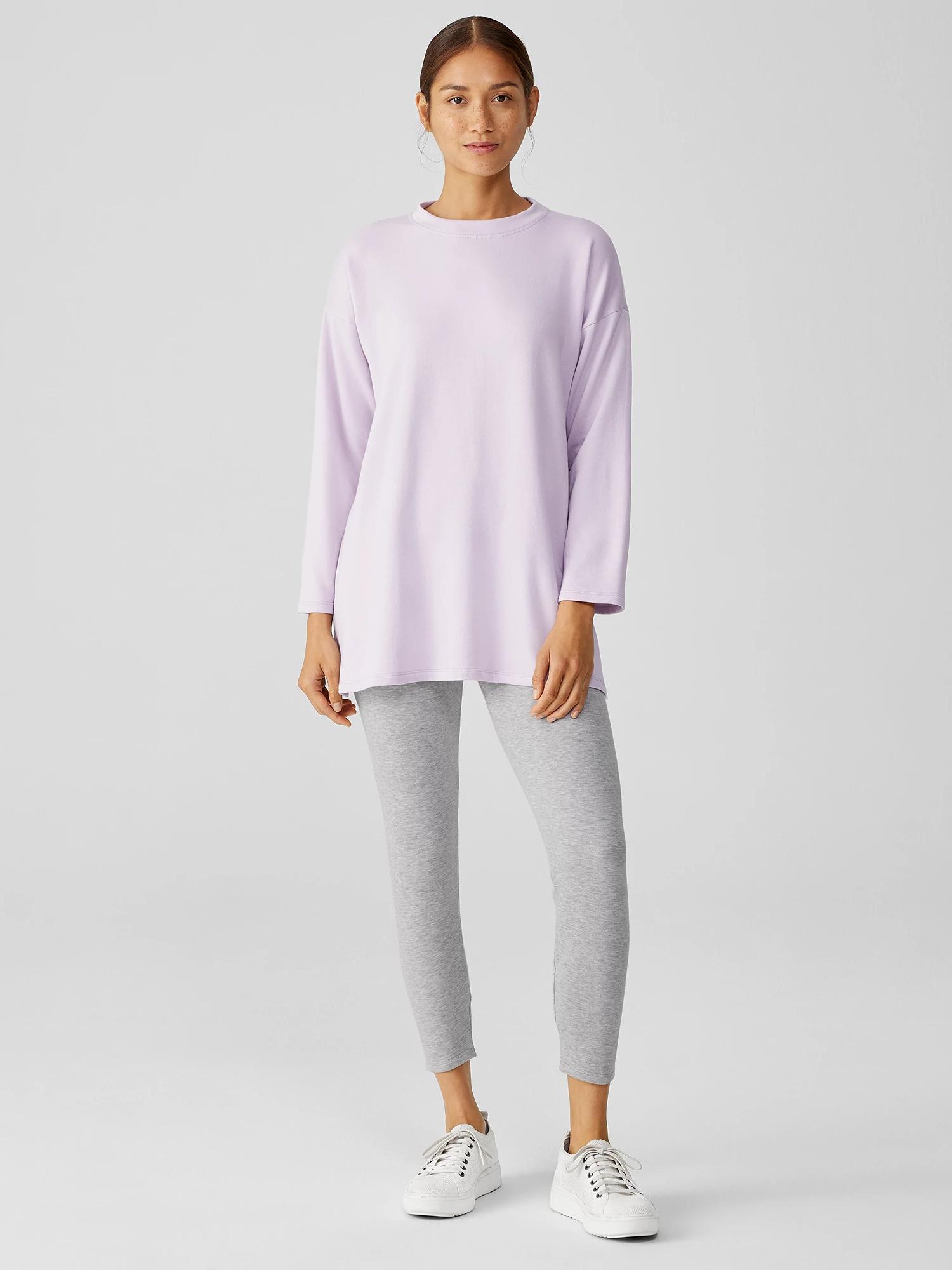 EILEEN FISHER Cozy Brushed Terry Hug High-Waisted Leggingsfemale product image