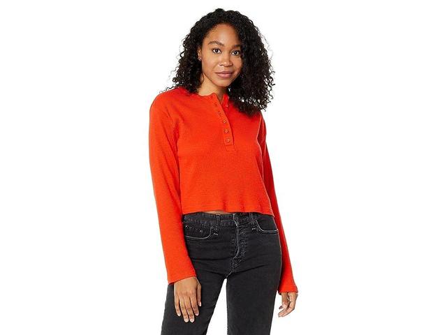 Levi's(r) Womens Sunbloom Henley (Burnt Orange) Women's T Shirt Product Image