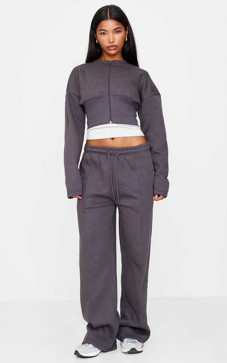 Charcoal Extreme Cinched Waist Sweatshirt Product Image