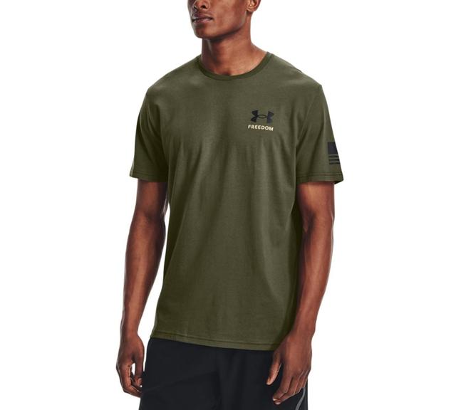 Under Armour Mens Relaxed Fit Freedom Logo Short Sleeve T-Shirt - Steel Light Heather Product Image