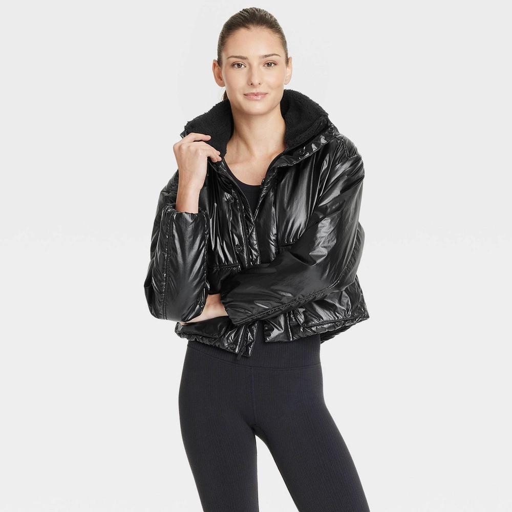 Womens Midweight Puffer Jacket - All In Motion Black XL Product Image