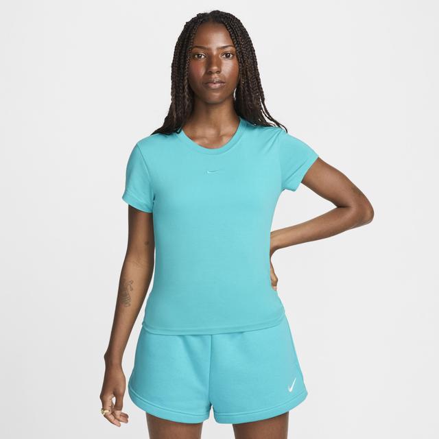 Nike Womens Nike Chill Knit Crop T-Shirt - Womens Dusty Cactus Product Image