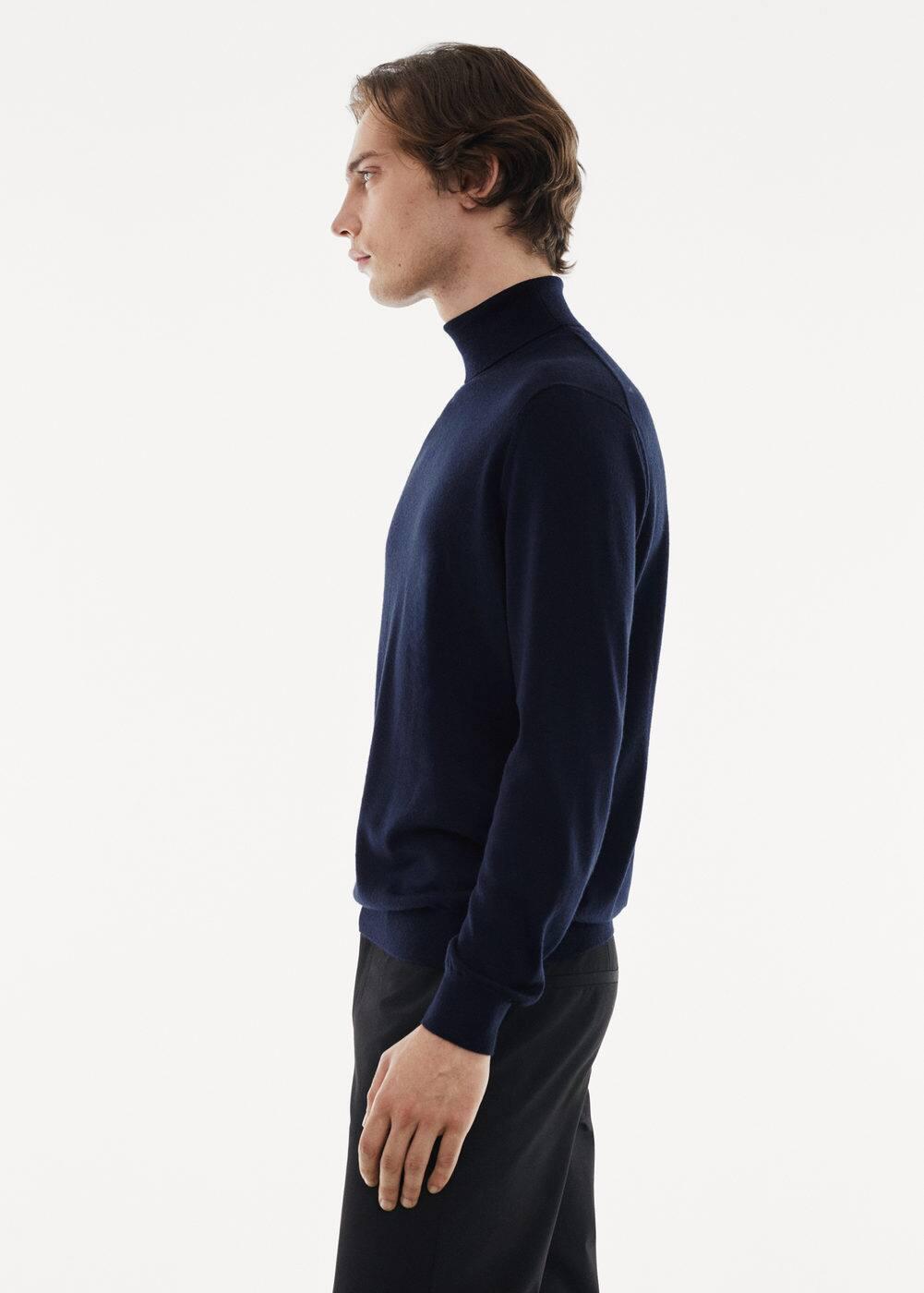 100% merino wool turtleneck sweater - Men | MANGO USA Product Image