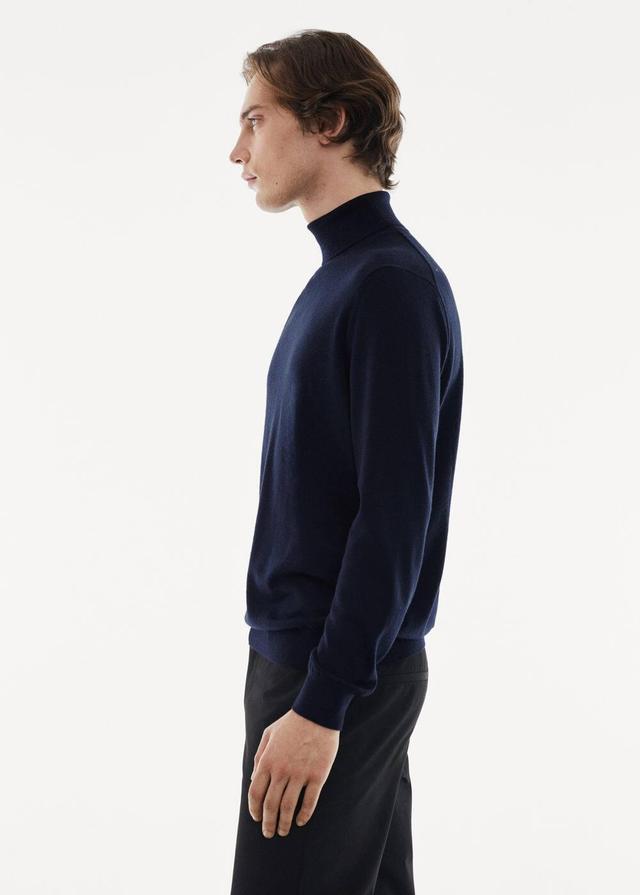 MANGO MAN - 100% merino wool turtleneck sweater navyMen Product Image