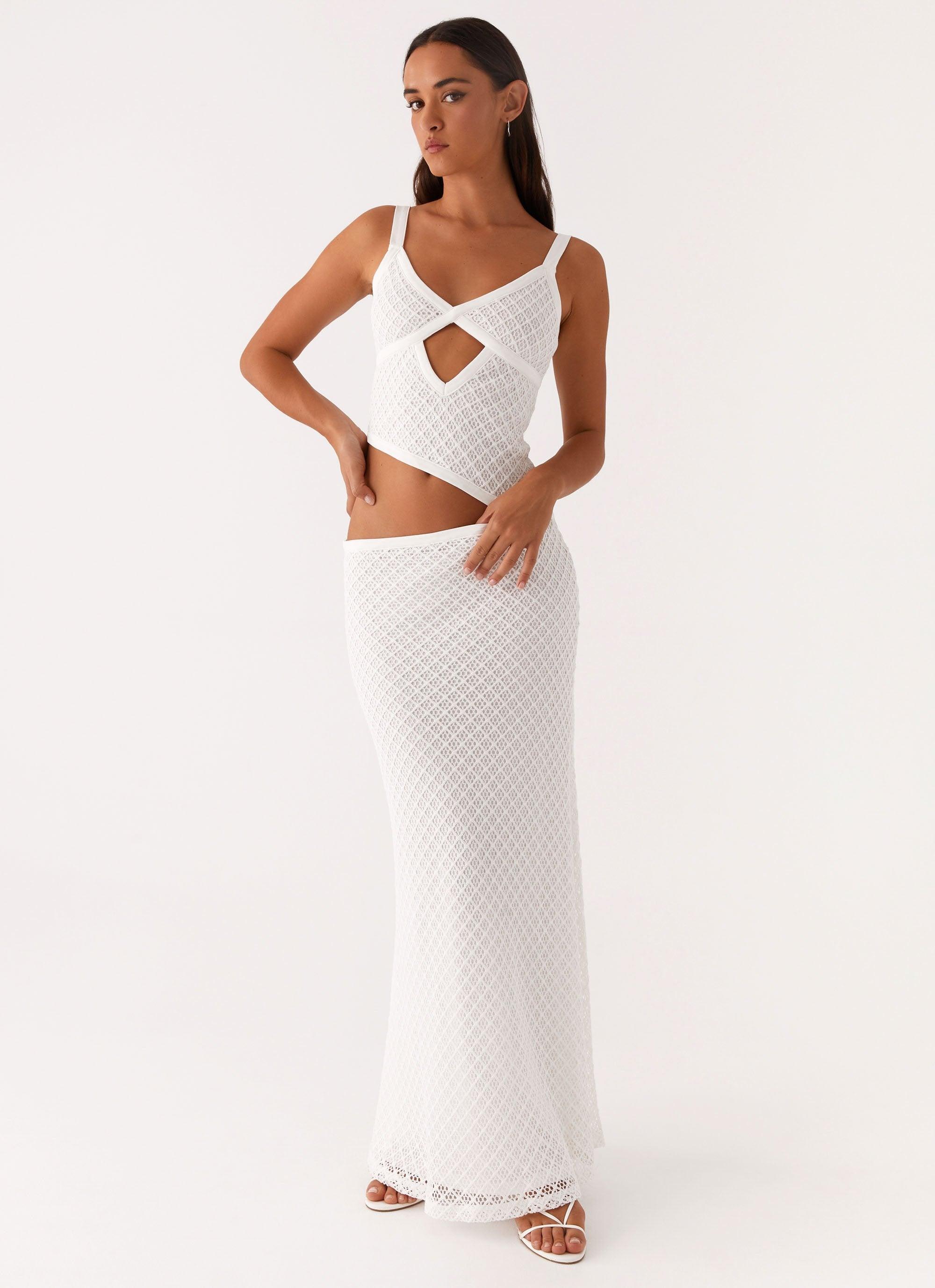 Jocelyn Maxi Dress - White Crochet product image