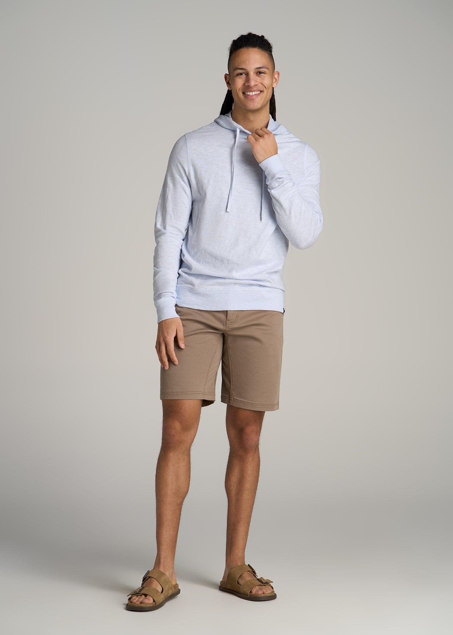 Sunwashed Slub Pullover Men's Tall Hoodie in Airy Blue Product Image