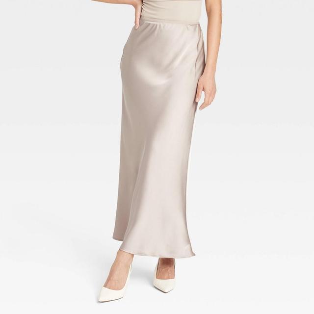 Womens Maxi Slip Skirt - A New Day Cream M Product Image