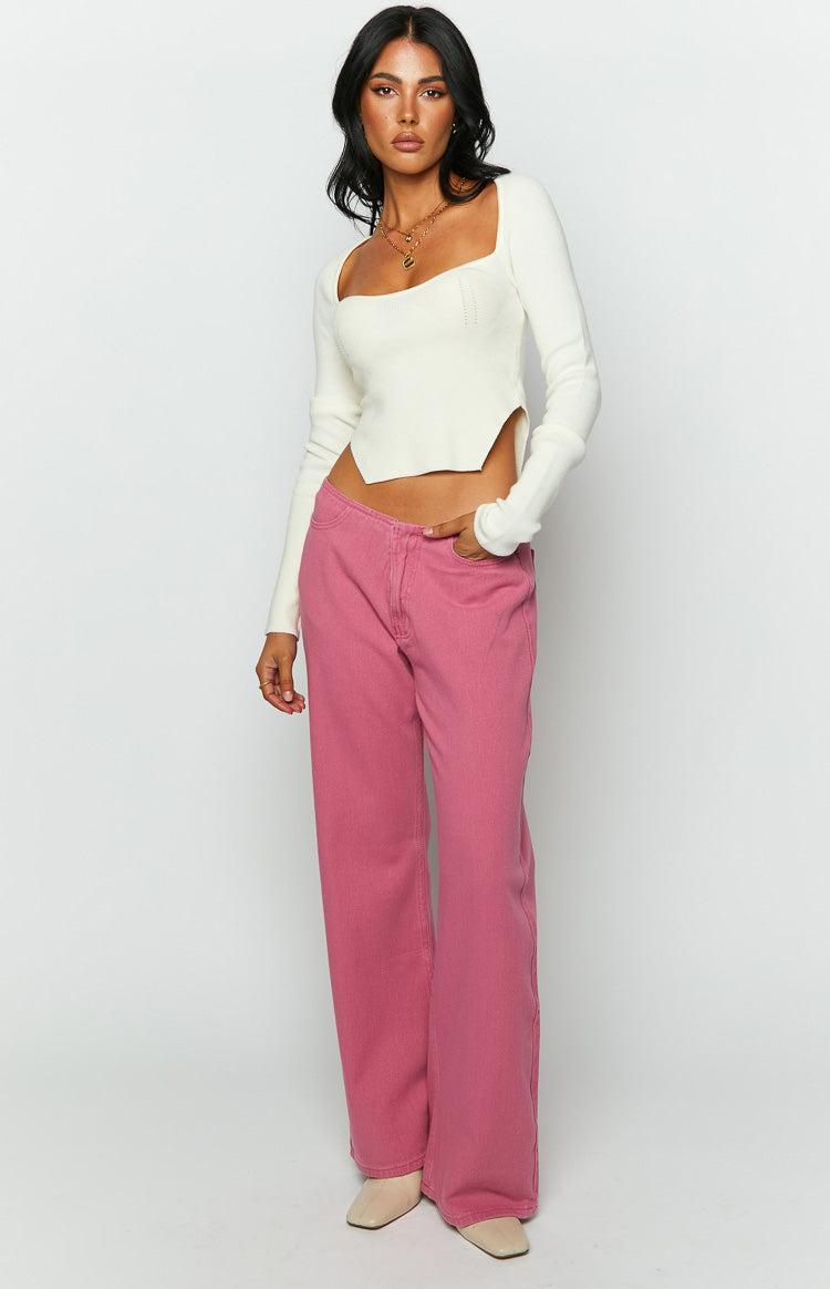 Lioness Practical Magic Hot Pink Jeans Product Image