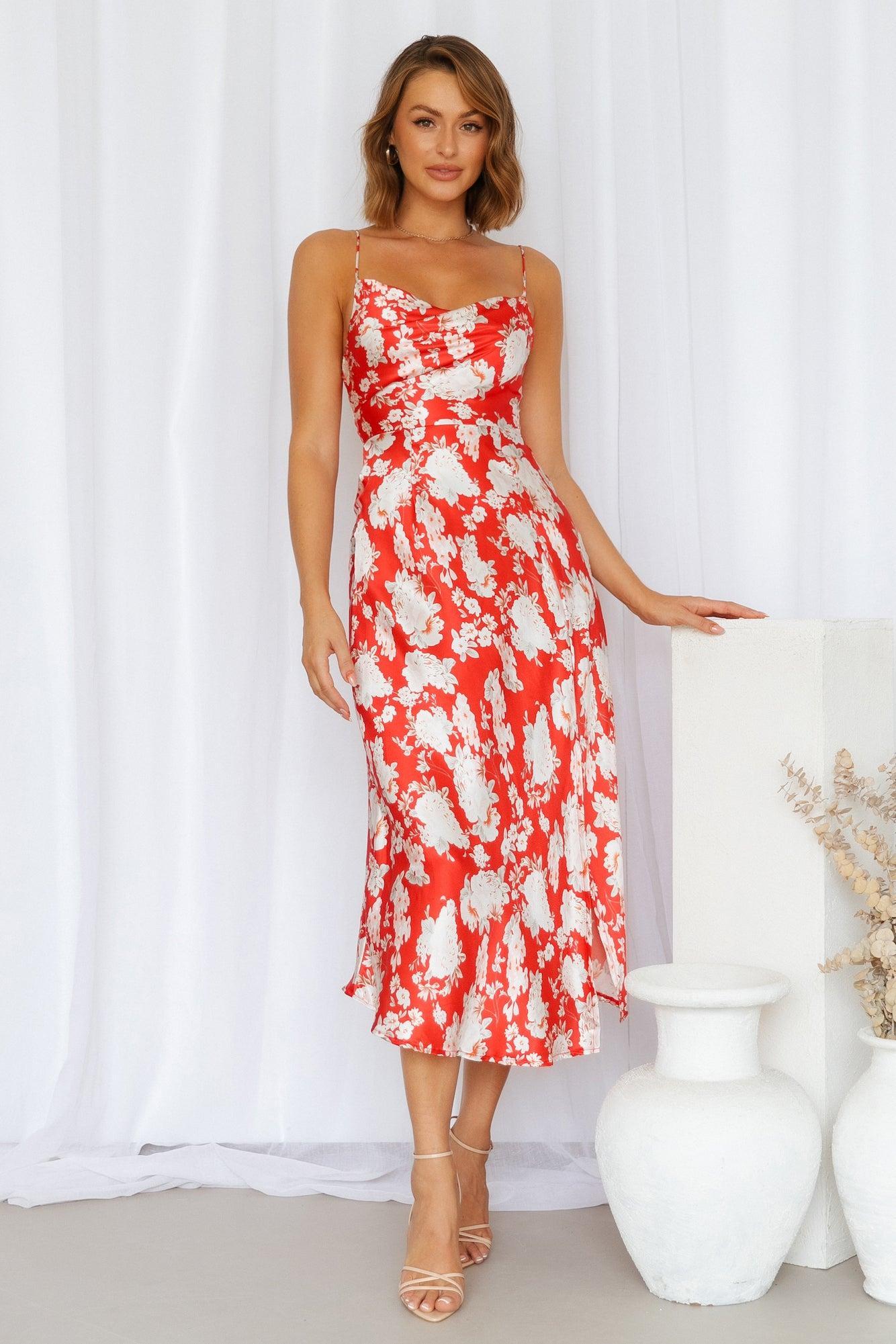 My First Time Midi Dress Red Product Image