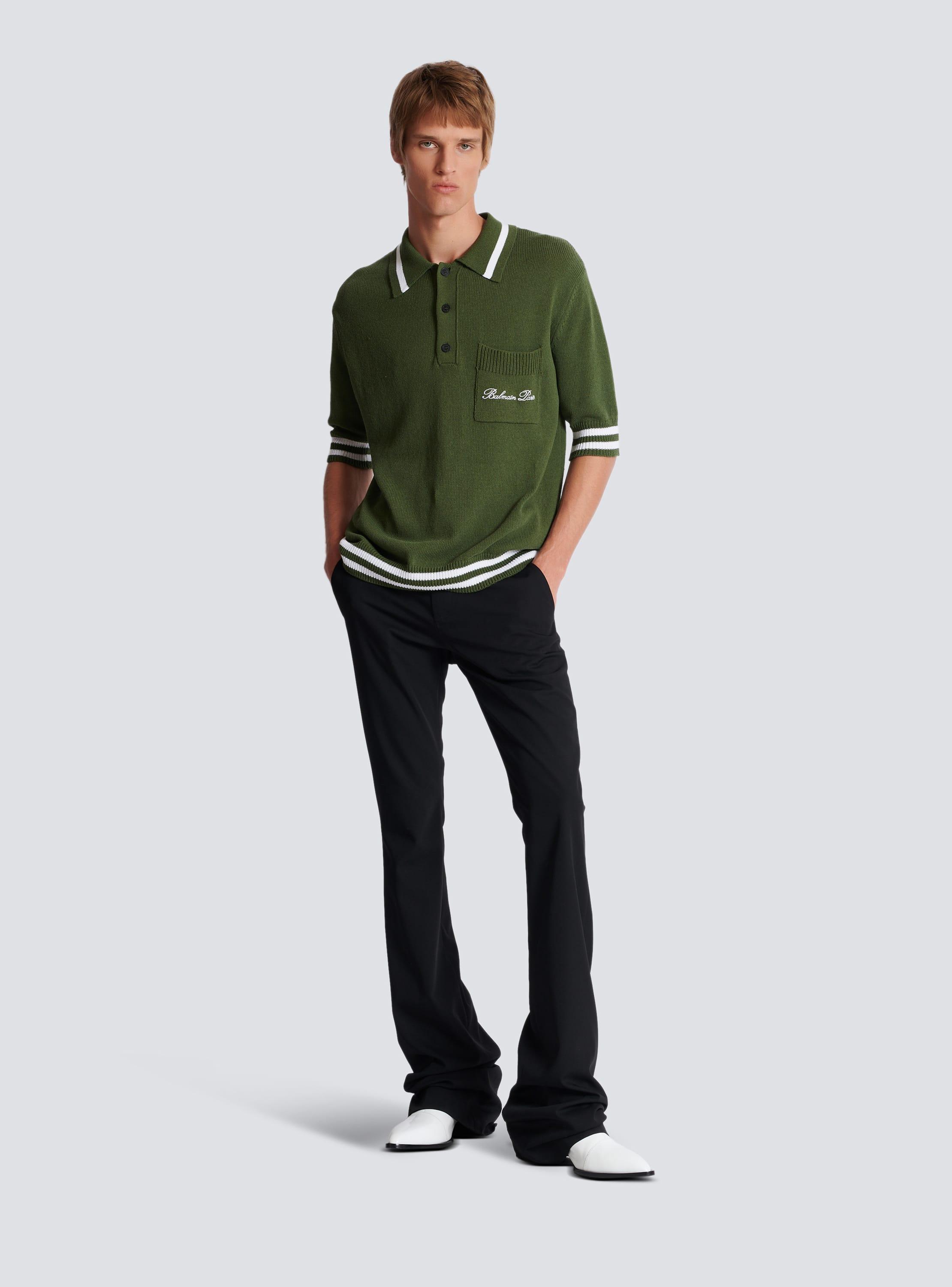 Balmain Signature knit polo shirt Product Image