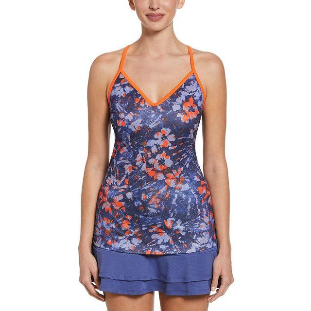 Womens Grand Slam Active Floral Splatter Tennis Tank Top Top Product Image