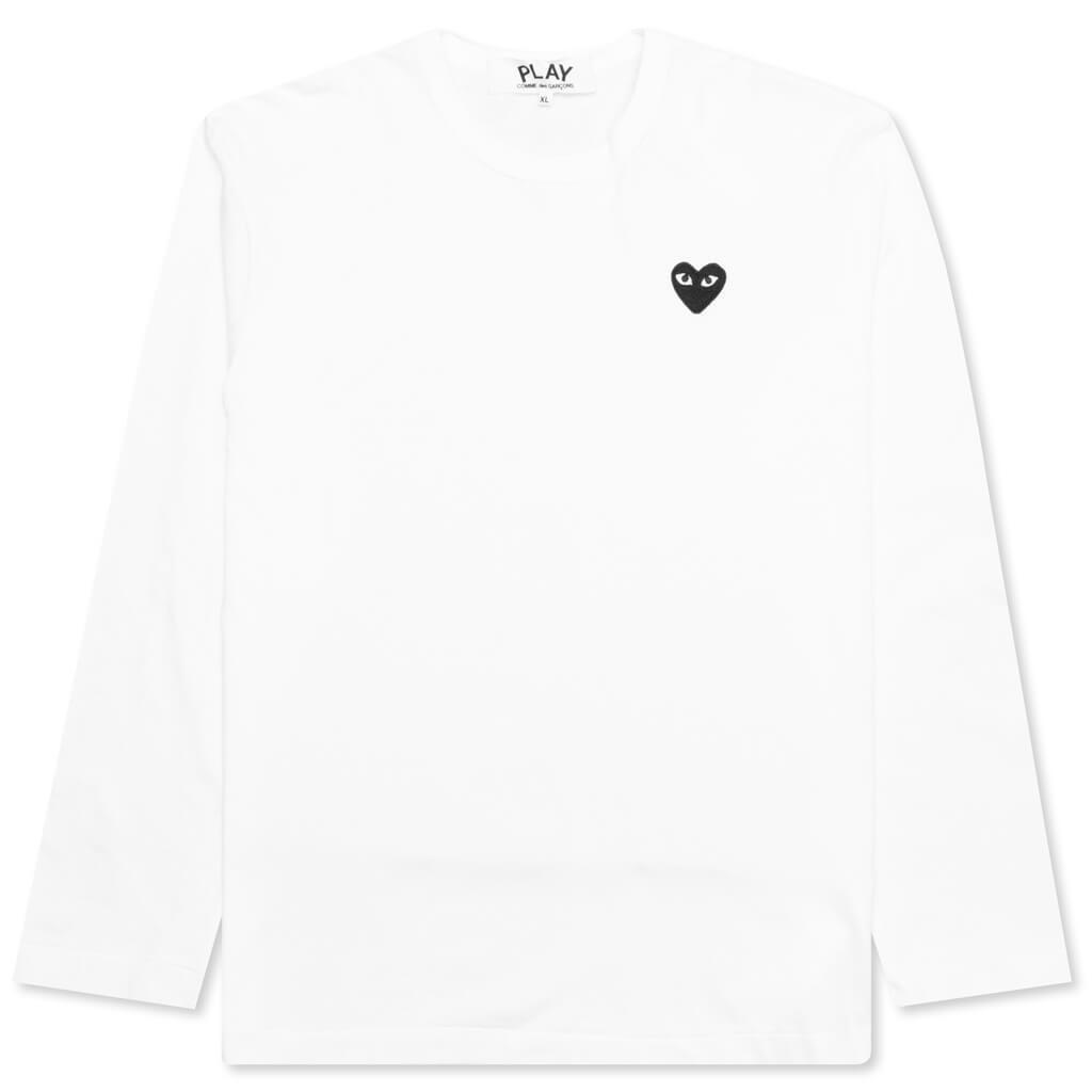 Black Emblem L/S T-Shirt - White Male Product Image