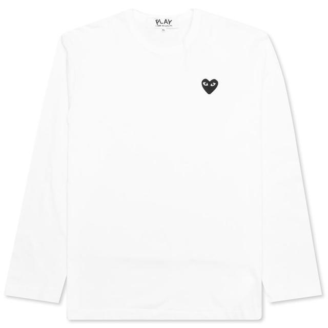 Black Emblem L/S T-Shirt - White Male Product Image