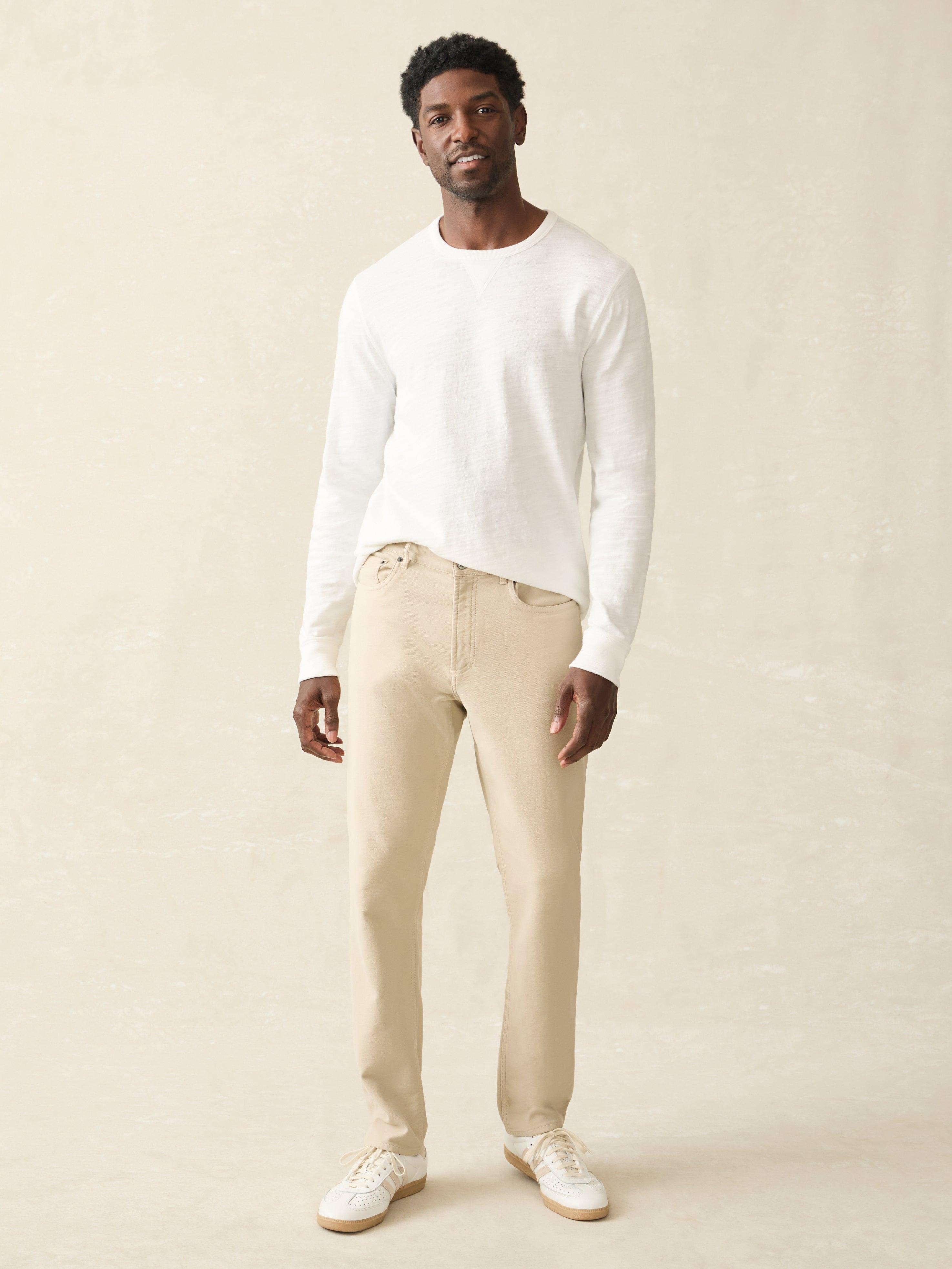 Stretch Terry 5-Pocket Pant - Stone Male Product Image